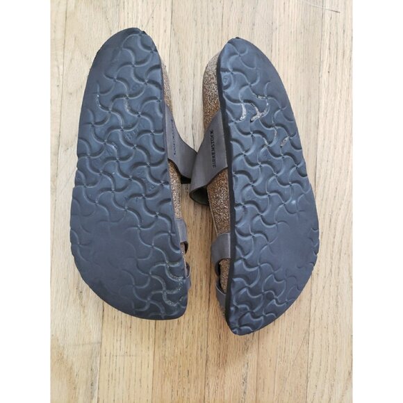 Birkenstock Mayari Grey Leather Sandals Size 37 US 6.5 - Picture 4 of 6